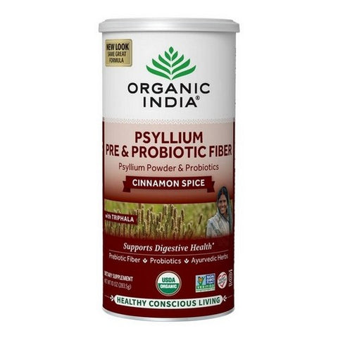 Organic India, Psyllium Pre & Probiotic Fiber Cinnamon Spice, 10 Oz