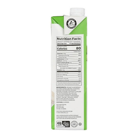 Orgain, Organic Protein Almond Milk Unsweetened Vanilla, 32 Oz(Case Of 6)