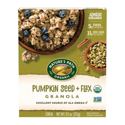 Natures Path, Organic Pumpkin Seed + Flax Granola, 11.5 Oz