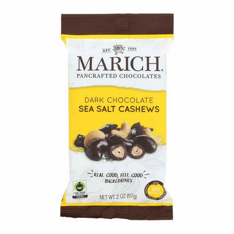 Marich, Dark Chocolate Sea Salt Cashews, 2 Oz(Case Of 12)