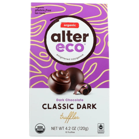 Alter Eco, Organic Classic Dark Truffles Dark Chocolate, 4.2 Oz(Case Of 8)