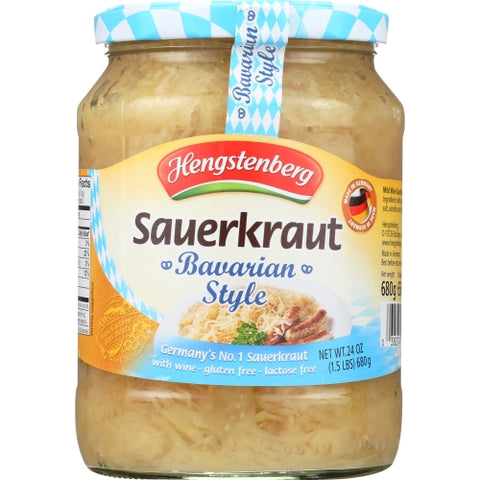 Hengstenberg, Sauerkraut Bavarian, Case of 12 X 24 Oz