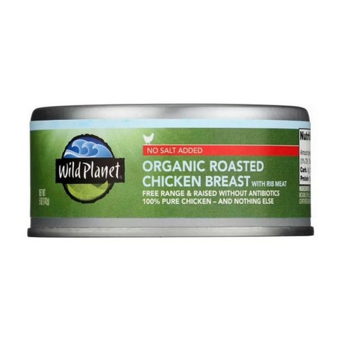 Wild Planet, Organic Roasted Chicken Breast No Salt Added, 5 Oz(Case Of 12)