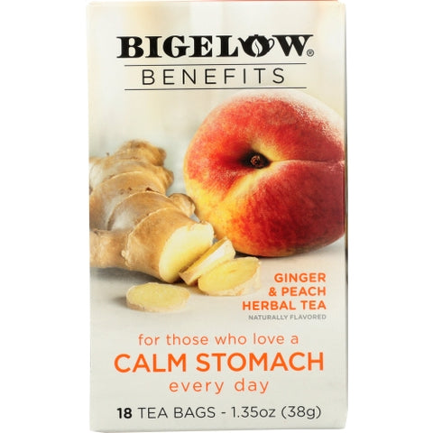 Bigelow, Ginger And Peach Herbal Tea, 1.35 Oz