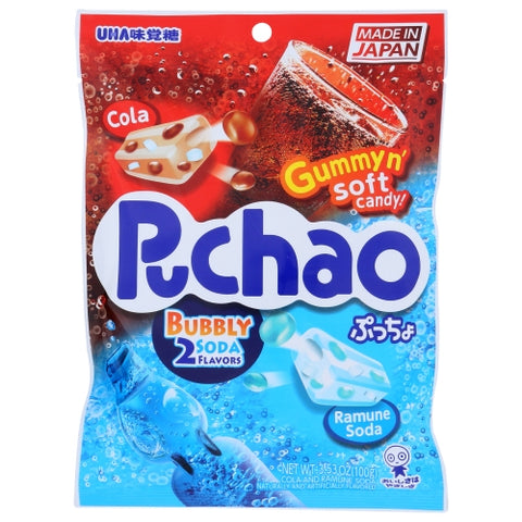 Uha Mikakuto, Candy Puchao Bubbly Soda, 3.52 Oz(Case Of 6)