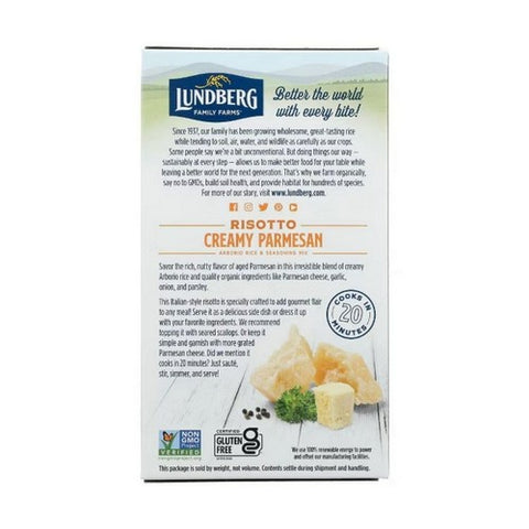 Lundberg, Organic Risotto Creamy Parmesan, 5.5 Oz(Case Of 6)