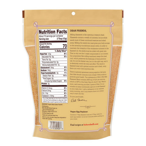Bobs Red Mill, Organic Flaxseed Meal Golden, 16 Oz(Case Of 4)
