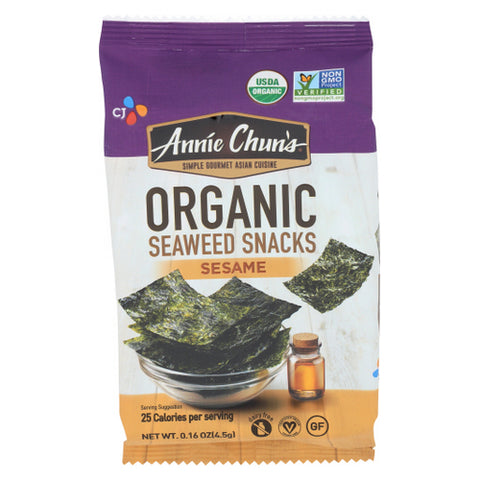 Annie Chun's, Seaweed Snack Sesame, 0.16 Oz(Case Of 12)
