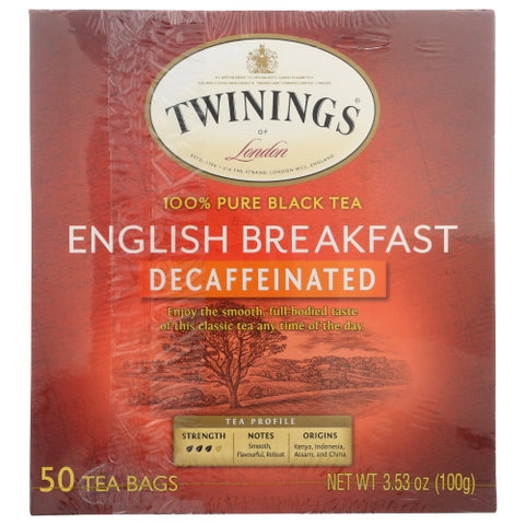 Twinings Tea, Tea Englsh Brkfst Decaf, 50 Bags(Case Of 6)