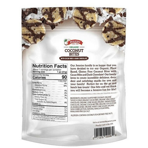 Jennies, Macaroon Bite Cacao Nib, 5.25 Oz(Case Of 6)