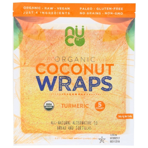 Nuco, Wrap Ccnut Turmeric Org, 2.47 Oz(Case Of 12)