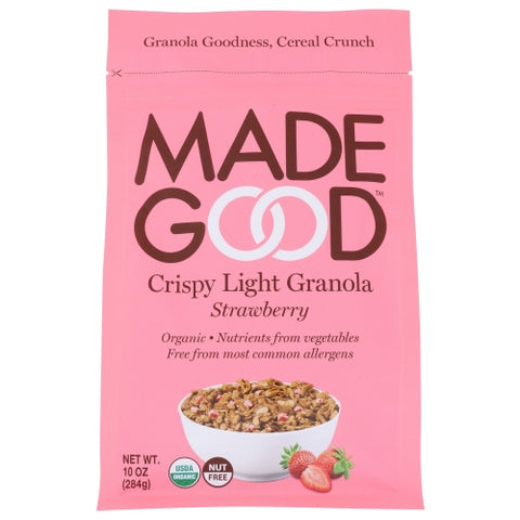 Madegood, Granola Strwbry Light, Case of 8 X 10 Oz