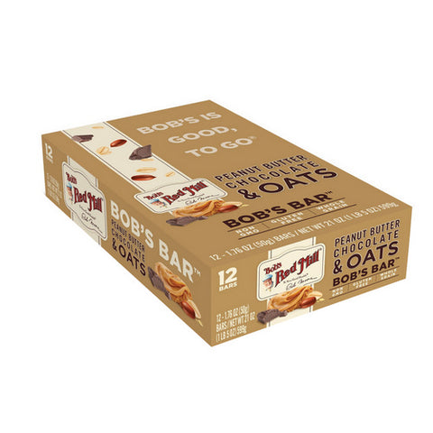 Bobs Red Mill, Peanut Butter Chocolate & Oats Bob's Bar, 1.76 Oz(Case Of 12)