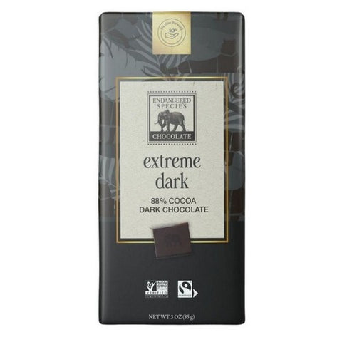 Endangered Species, Choc Bar Blk Panther Xtrm D Ch, Case of 12 X 3 Oz