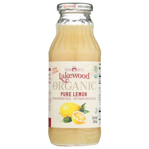 Juice Lemon Pure Org Case of 12 X 12.5 Oz by Lakewood Organic