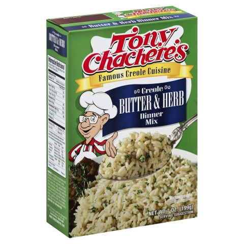 Tony Chachere's, Rice Dnr Creole Bttr Herb, 7 Oz(Case Of 12)
