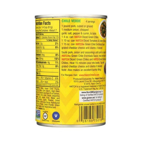Hatch, Green Chile Enchilada Sauce With Roasted Garlic, 14 Oz