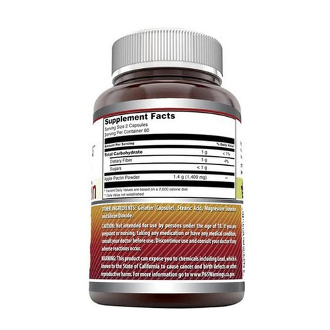 Amazing Nutrition, Amazing Formulas Apple Pectin, 1400 mg, 120 Caps