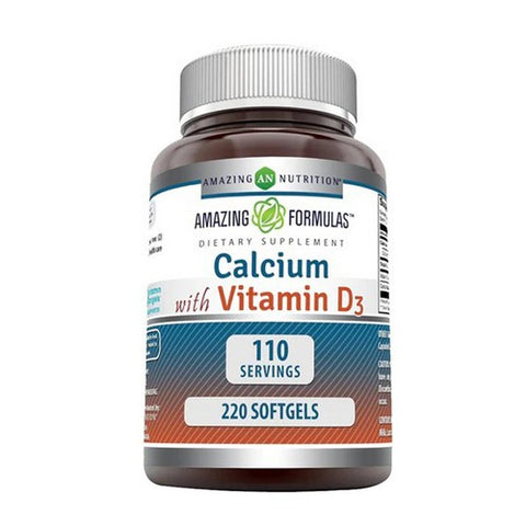 Amazing Nutrition, Amazing Formulas Calcium with Vitamin D3, 1200 mg/1000 mg, 220 Softgels