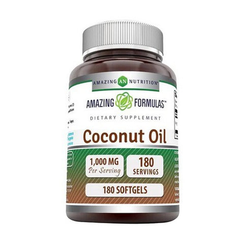 Amazing Nutrition, Amazing Formulas Coconut Oil, 1000 mg, 180 Softgels