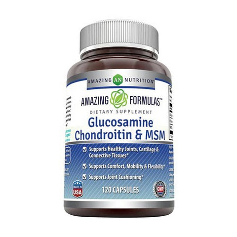Amazing Nutrition, Amazing Formulas Glucosamine + Chondroitin + MSM, 120 Caps