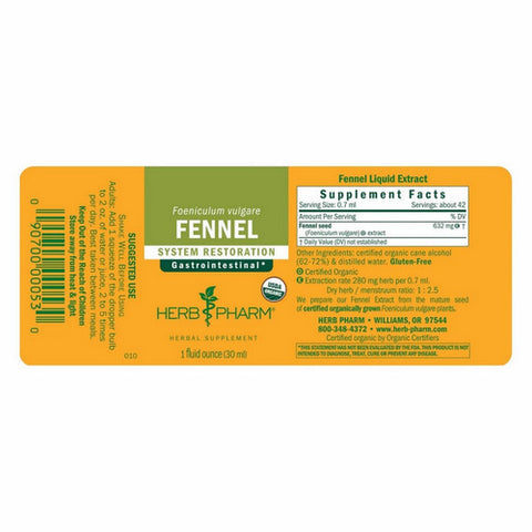 Herb Pharm, Fennel Extract, 1 Oz