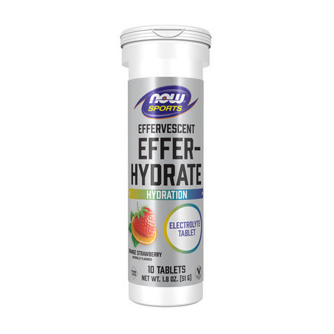 Now Foods, Effer-Hydrate Orange Strawberry, 10 Tabs