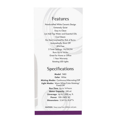 Now Foods, Ultrasonic Ceramic Stone Diffuser, 1 Count