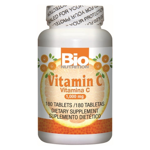 Bio Nutrition Inc, Vitamin C Ascorbic Acid, 1000mg, 180 Count