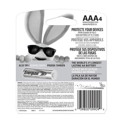 Energizer, Energizer Max AAA Batteries, Pack Of 4