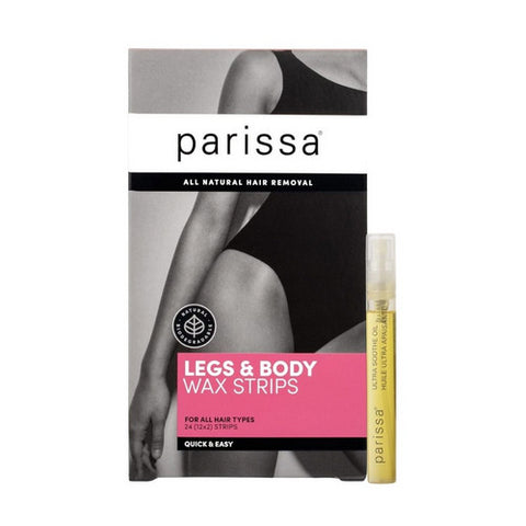 Parissa, Easy Legs And Body Wax Strips Value Pack, 24 Count