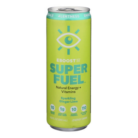 Eboost, Super Fuel Ginger Lime, 12 Oz