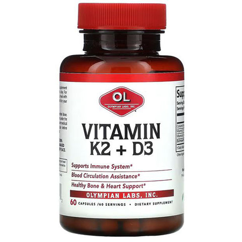 Olympian Labs, Vitamin K2 Plus D3, 60 Count