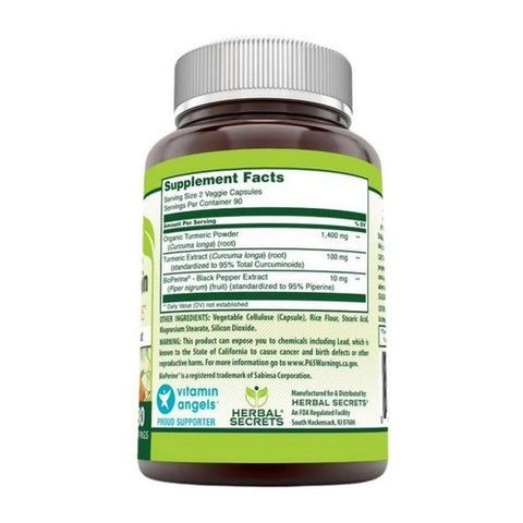 Amazing Nutrition, Turmeric Curcumin With Bioperine, 1500 mg, 180 VegCaps