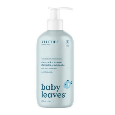 Attitude, Baby Leaves Shampoo And Body Wash Good Night, 16 Oz
