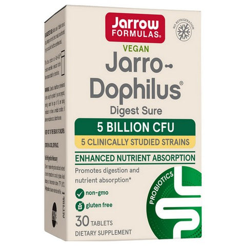 Jarrow Formulas, Jarro-Dophilus Digest Sure, 5 Billion CFU, 30 Tabs