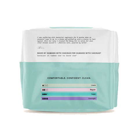 The Honey Pot, Organic Cotton Non-Herbal Super Pads, 16 Count