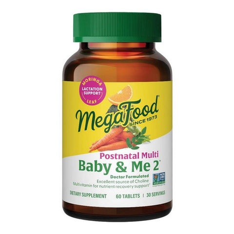 MegaFood, Baby & Me 2 Postnatal Multi, 60 Tabs