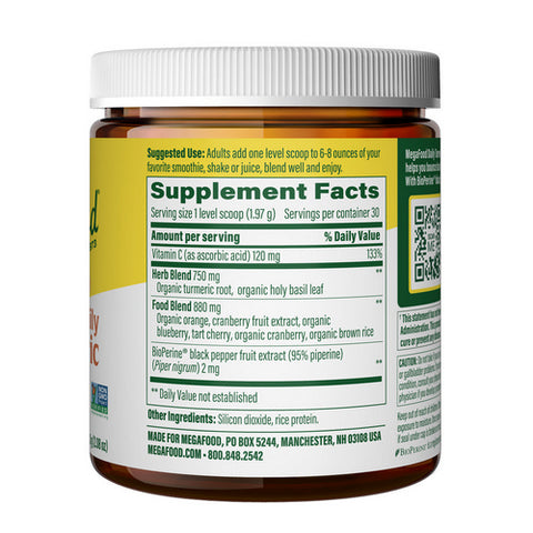 MegaFood, Daily Turmeric Nutrient Booster Powder, 2.08 Oz