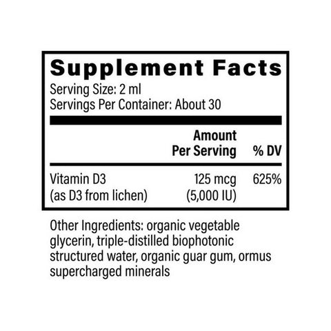 Global Healing Center, Vitamin D3, 5000IU, 2 Oz