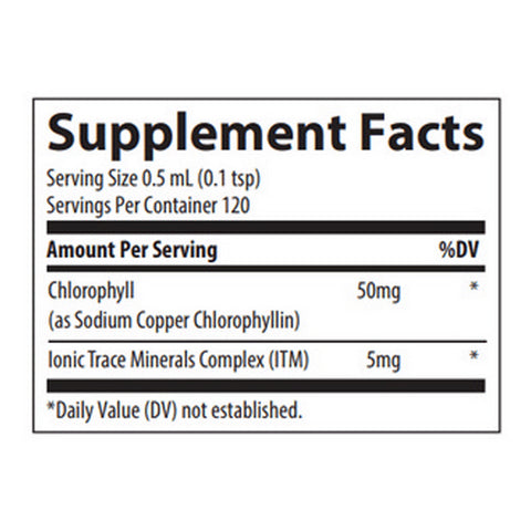 Trace Minerals, Liquid Ionic Chlorophyll, Mint 2 Oz