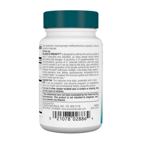 Source Naturals, Wellness D-mmunity, 30 Veg Caps