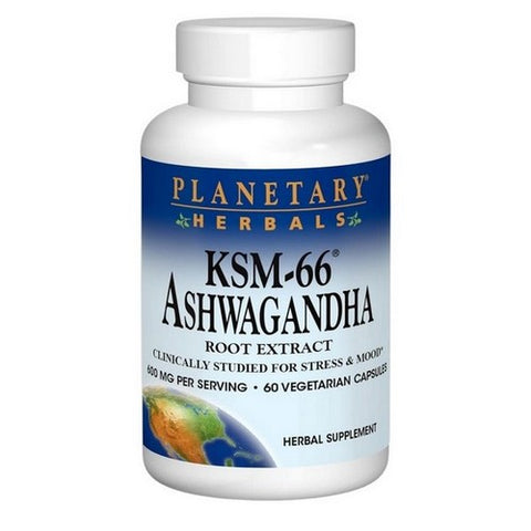 Planetary Herbals, Ksm-66 Ashwagandha Root Extract, 300 mg, 60 Veg Caps