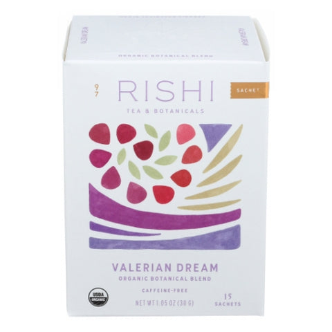 Organic Botanical Blend Valerian Dream Tea 15 Count (Case of 6) by Rishi Tea