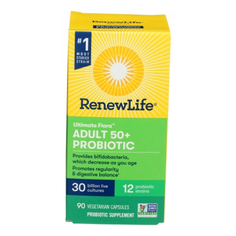 Renew Life, Ultimate Flora Adult 50+ Probiotic 30 Billion, 90 Capsules