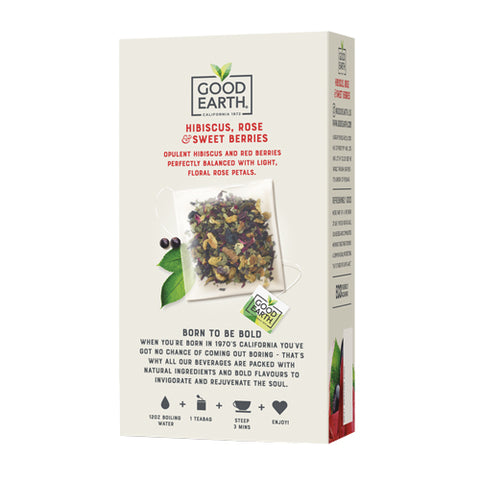 Good Earth Teas, Sensorial Blends Hibiscus Rose And Sweet Berries Herbal Tea, 15 Bags