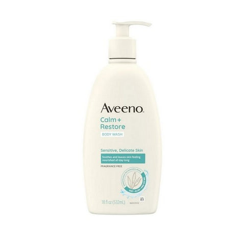 Aveeno, Calm + Restore Daily Body Wash For Sensitive Skin, 18 Oz