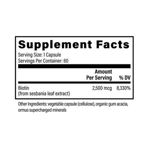Global Healing Center, Biotin, 60 Caps