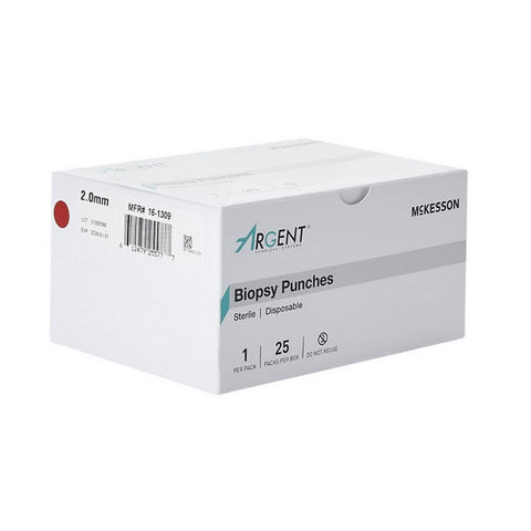 McKesson, Argent Disposable Biopsy Punches 2.0 mm, Box Of 25