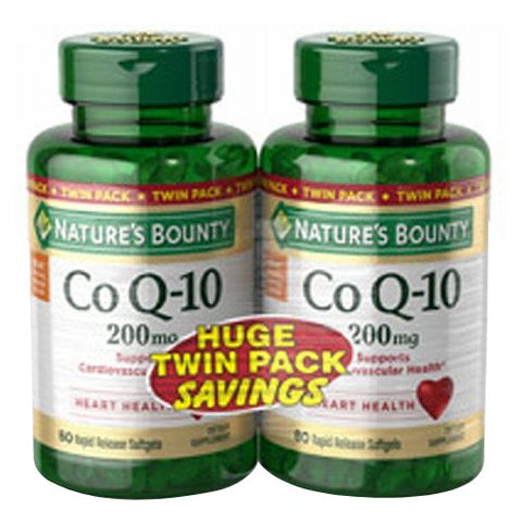 Nature's Bounty, Co Q-10 Twin Pack, 200 Mcg, 80 + 80 Softgels